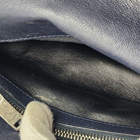 Saint Laurent College Medium Chain Bag - Leather - Blue *preloved - Picture 14 of 14